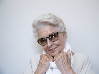 Lola Herrera, en el teatro Bellas Artes de Madrid.
