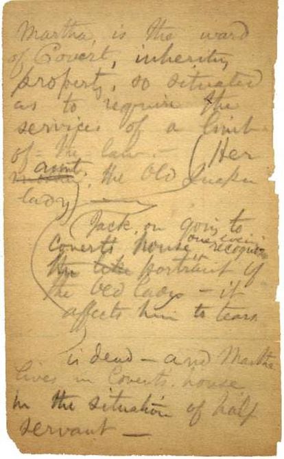 Notas manuscritas del autor del poema 'Oh capitán, mi capitán' Walt Whitman.