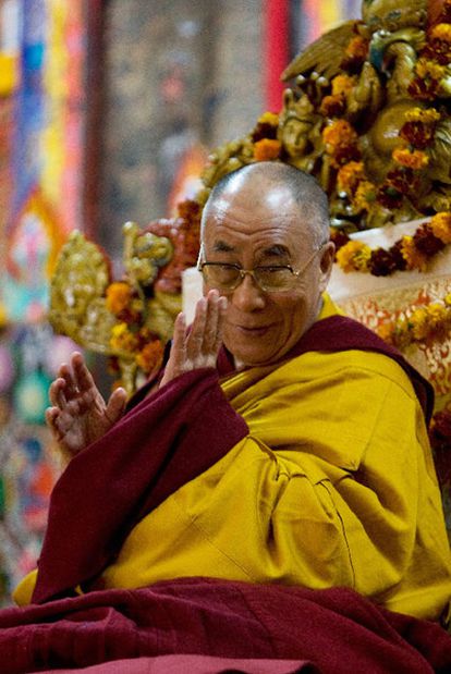 El Dalái Lama durante una ceremonia en Dharamsala, al norte de la India, el 7 de marzo de 2009.