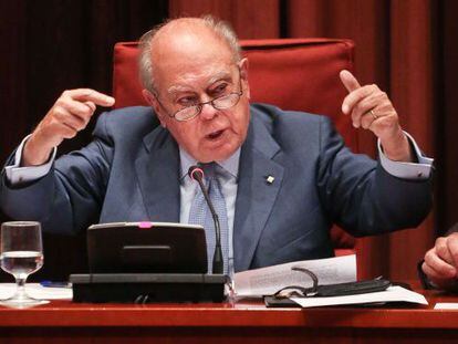 L'expresident català Jordi Pujol compareix al Parlament de Catalunya el novembre del 2014.