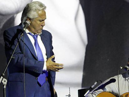 El cantante Antonio Cortés 'Chiquetete', durante la presentación del disco 'La magia de una voz', el 1 de octubre de 2015 en Madrid.