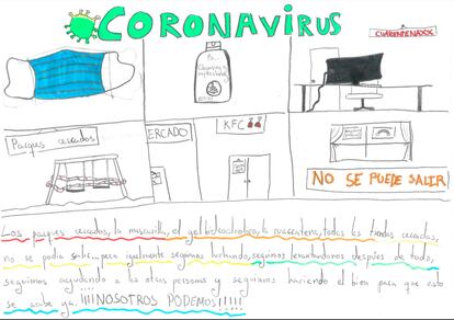 Dibujo de Emilie, estudiante de quinto de Primaria en el colegio público Marqués de Marcenado, en Madrid.