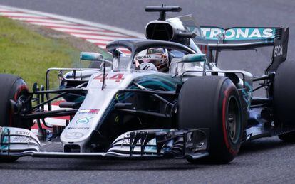 Lewis Hamilton en el circuito de Suzuka durante la jornada del sábado del GP de Japón.
