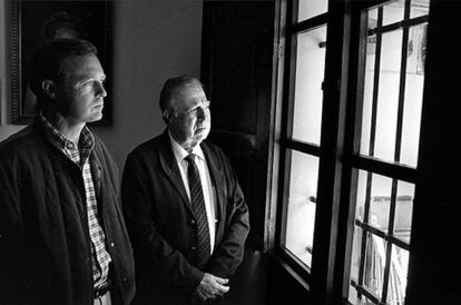 Pepe Luis Vázquez, junto a su padre, fallecido en 2013.