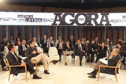 Uno de los debates del foro Ágora, celebrado ayer en el Jardín Botánico de Madrid.