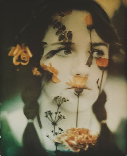 'Margie under Flowers', Palm Springs, 1968.