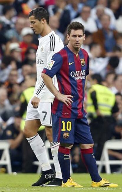 Cristiano y Messi, en un clásico del año pasado.