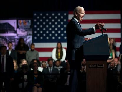 El presidente de Estados Unidos, Joe Biden, en el centenario de la masacre de Tulsa, Oklahoma, este martes.