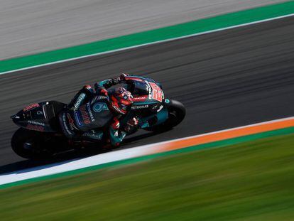 Fabio Quartararo este sábado en el circuito de Cheste.