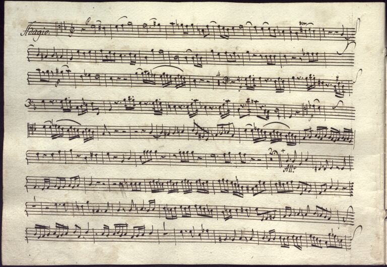 Versión manuscrita del 'Réquiem' de Mozart encontrada en la Catedral de Pamplona.