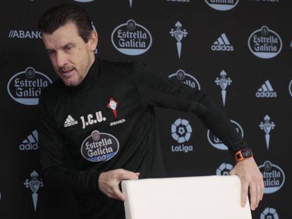 Juan Carlos Unzué, entrenador del Celta