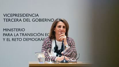 La vicepresidenta y ministra para la Transición Ecológica y el Reto Demográfico, Teresa Ribera.