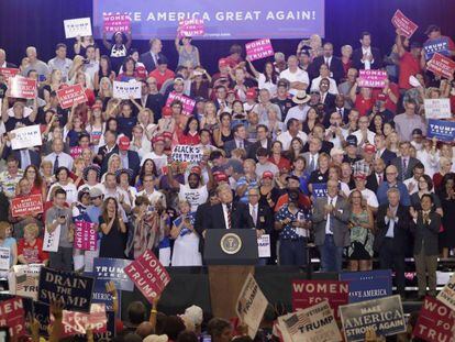 Donald Trump, el martes durante el discurso en Phoenix, Arizona.