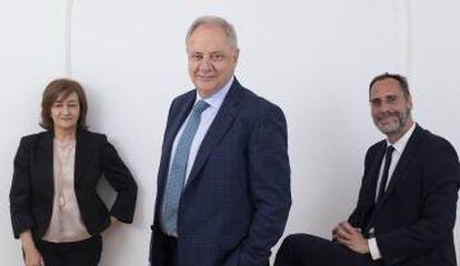 Isabel Lozano, CEO de Atrys Health, Santiago de Torres, Presidente de Atrys Health y José María Huch CFO de Atrys Health.