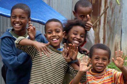 Niños de Addis Abeba.