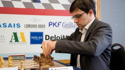 Maxime Vachier-Lagrave, el pasado enero, durante la última ronda del torneo Tradewise de Gibraltar