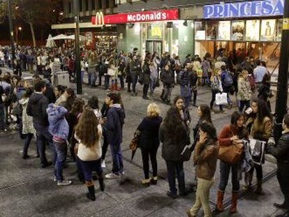 Colas para la Fiesta del Cine en Madrid.