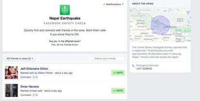 Facebook Safety Check, la herramienta de Mark Zuckerberg para catástrofes.