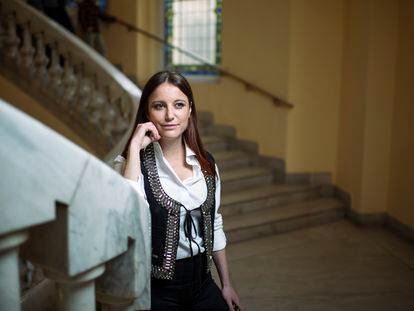 Andrea Levy, el viernes en el Círculo de Bellas Artes de Madrid.