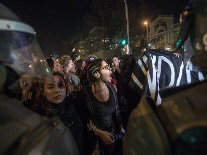 Protesta callejera contra la violencia de género por parte del colectivo Ni Una Menos Chile, en Santiago el pasado 11 de mayo.