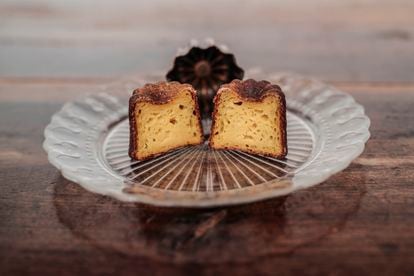 The canelé dough rests for 24 hours before being baked.  The inside should be fluffy and the outside crunchy. 