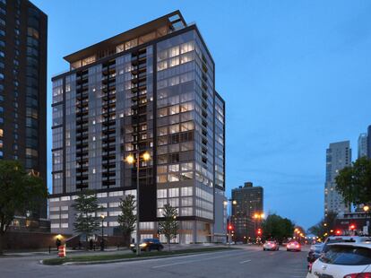 In the Ascent tower, concrete has been replaced by wood, which represents savings in emissions equivalent to taking 2,100 cars off the road.