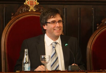 Carles Puigdemont, durant la seva etapa com a alcalde de Girona.