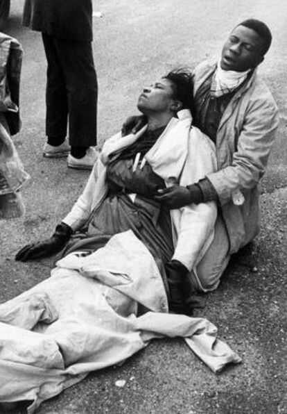 Amelia Boynton, herida durante el 'domingo sangriento' en Selma, en 1965.