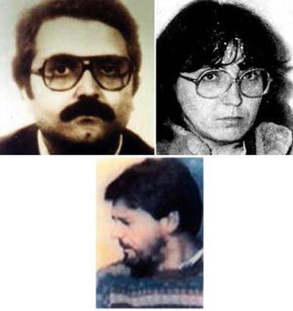 Combo de imágenes de los tres detenidos José Antonio Ramón, Manuela Ontanilla y Vicente Sarasa.