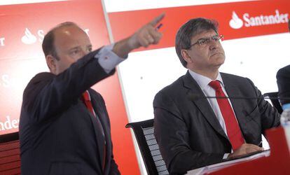 El consejero delegado del Banco Santander, Jos&eacute; Antonio &Aacute;lvarez, en la presentaci&oacute;n de los resultados 