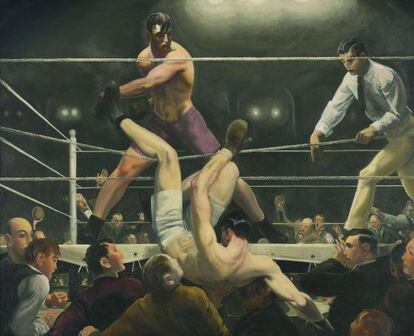 &#039;Dempsey and Firpo&#039; (1924), de George Bellows. 