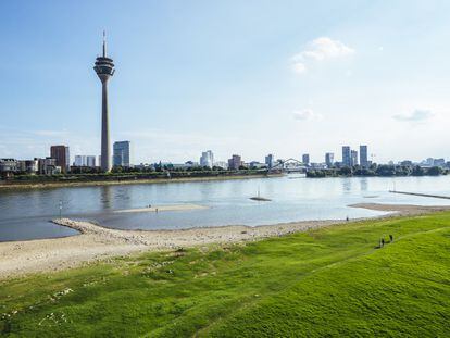 Panorámica de la ciudad de Düsseldorf, en Alemania.