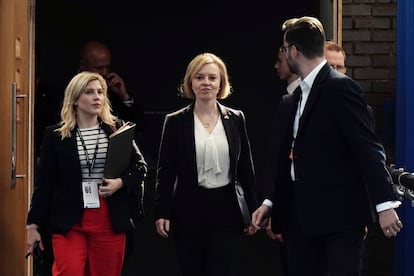 Liz Truss llegaba este lunes a la conferencia anual del Partido Conservador en el Centro Internacional de Convenciones de Birmingham.