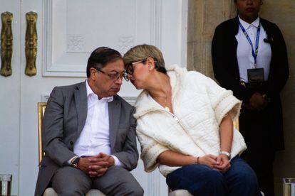 Gustavo Petro y Verónica Alcocer, en febrero de 2023.