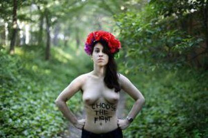 Lara Alcázar, líder del movimiento Femen en España.