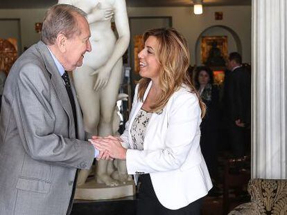 Susana D&iacute;az junto al presidente de la Fundaci&oacute;n Rodr&iacute;guez Acosta.