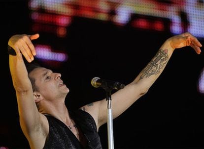 Dave Gahan durante un concierto reciente en Tel Aviv