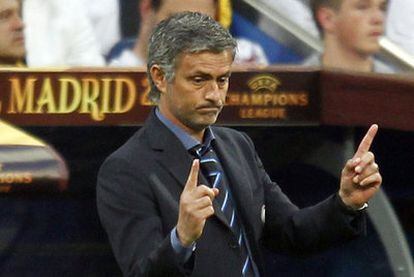 José Mourinho, el sábado pasado, en la final de la Copa de Europa.