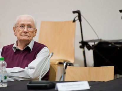 Oskar Gröning, el 23 de abril en su juicio.