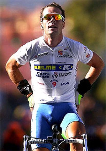 Aitor González, tras la última contrarreloj de la Vuelta.