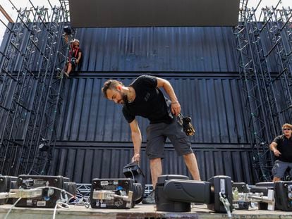 Montajes previos, el pasado mes de junio, para el Concert Music Festival, en Chiclana de la Frontera.