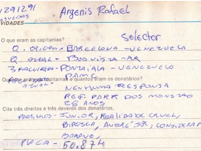 La nota de afiliación del venezolano Argenis Rafael Barrios López como miembro del PCC.
