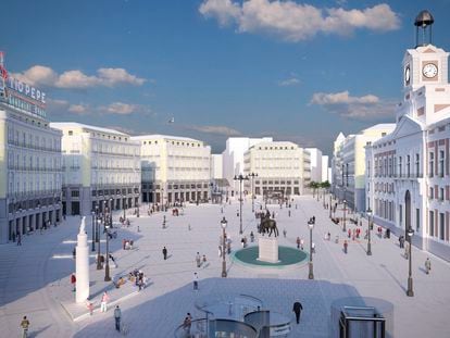 Imagen del proyecto de la nueva Puerta del Sol, en el centro de Madrid.