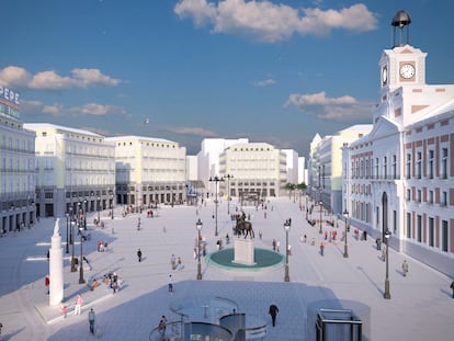 Imagen del proyecto de la nueva Puerta del Sol, en el centro de Madrid.