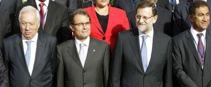 Mariano Rajoy junto a Artur Mas