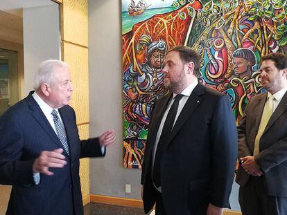 Junqueras con el alcalde de Miami,Tomas Regalado.