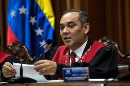 El presidente del Tribunal Supremo de Venezuela, en abril.