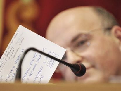 Jos&eacute; Manuel Baltar, ayer en el pleno de la Diputaci&oacute;n.