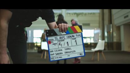 Rodaje del documental '35 anys de Catalan Films'.