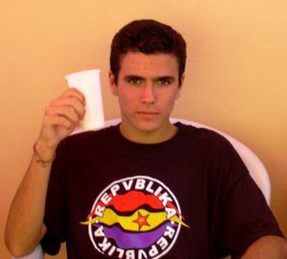 Alberto Garzón a los 16 o 17 años.